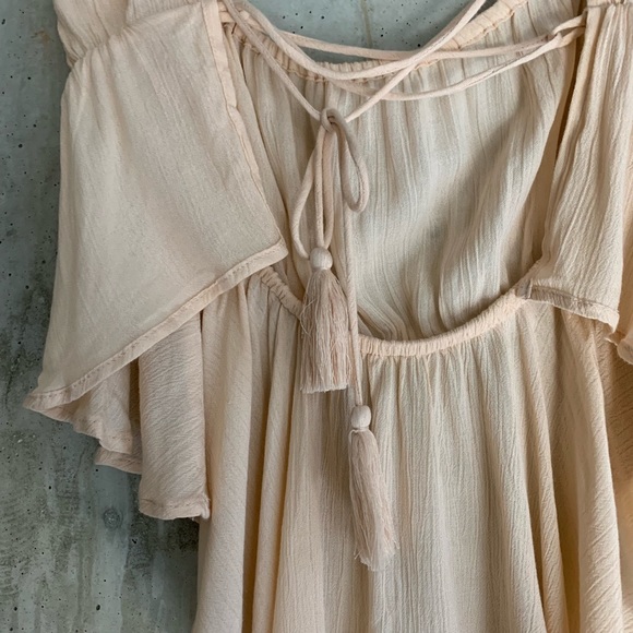 Peach ASOS Flutter Bandeau Crop Top - Picture 6 of 6